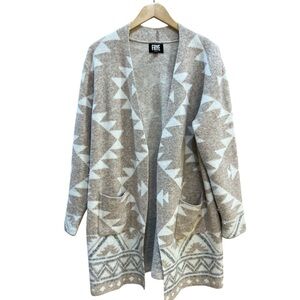Frye Women's Tan and Cream Cardigan